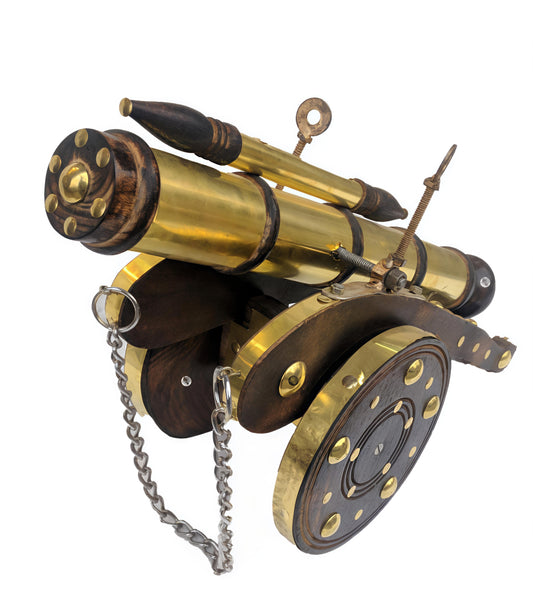 Majestic Brass Cannon Showpiece