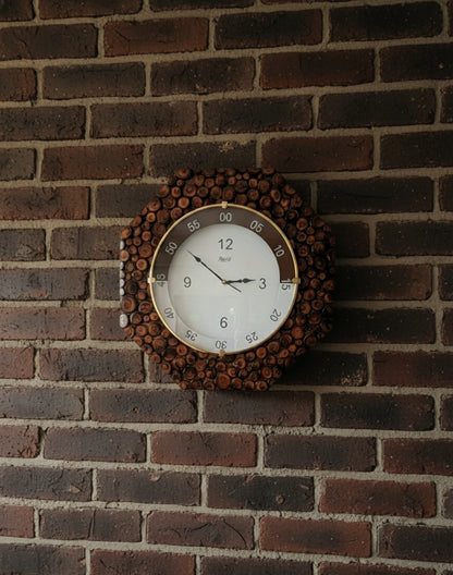 Rustic Charm Octagon Wood Slice Wall Clock