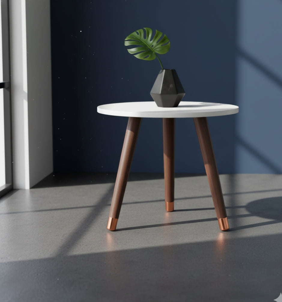 The Orbit Round Side Table - Minimalist Tripod Stand
