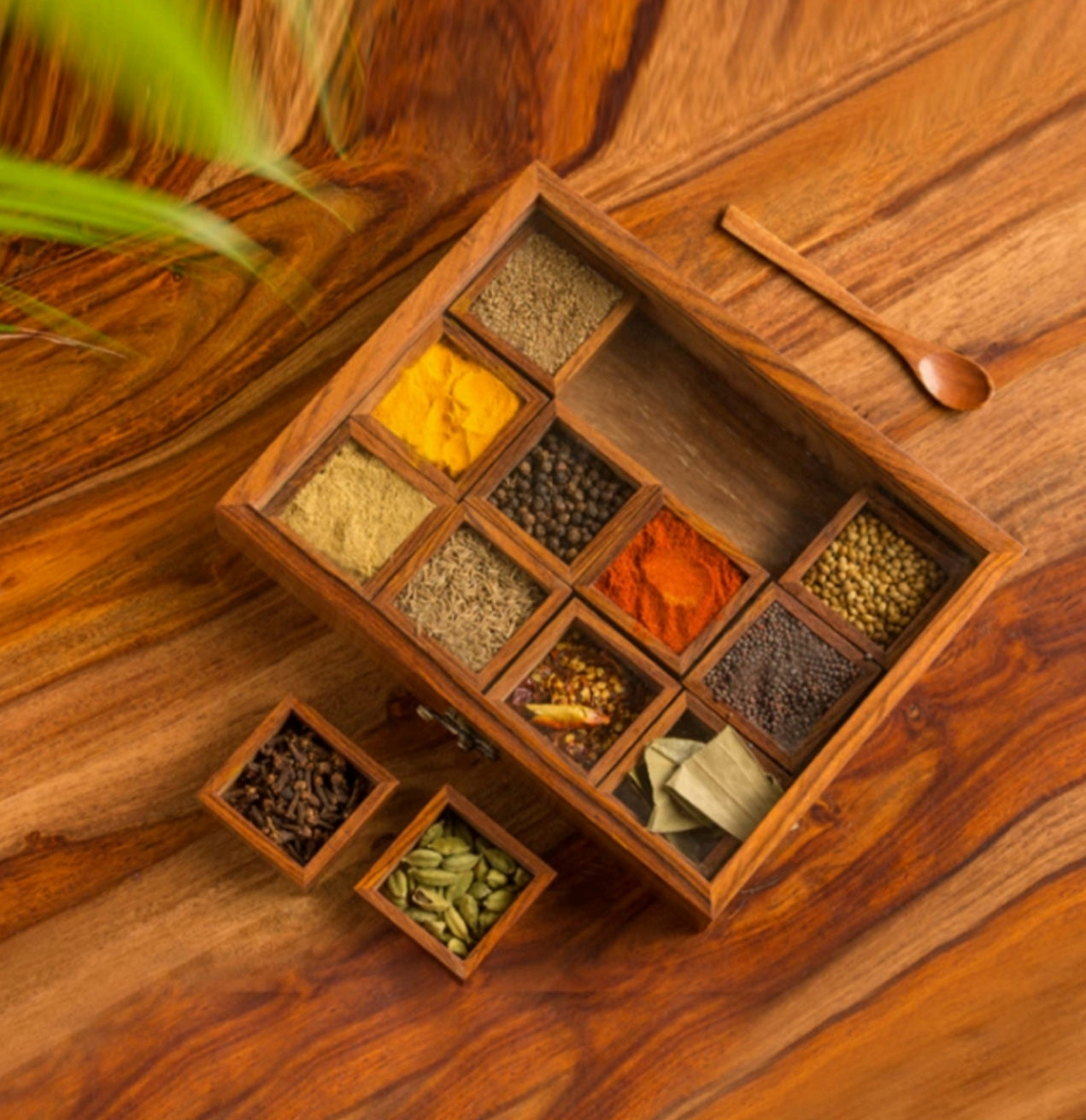 The "Spice Chest" Handcrafted Wooden Masala Box