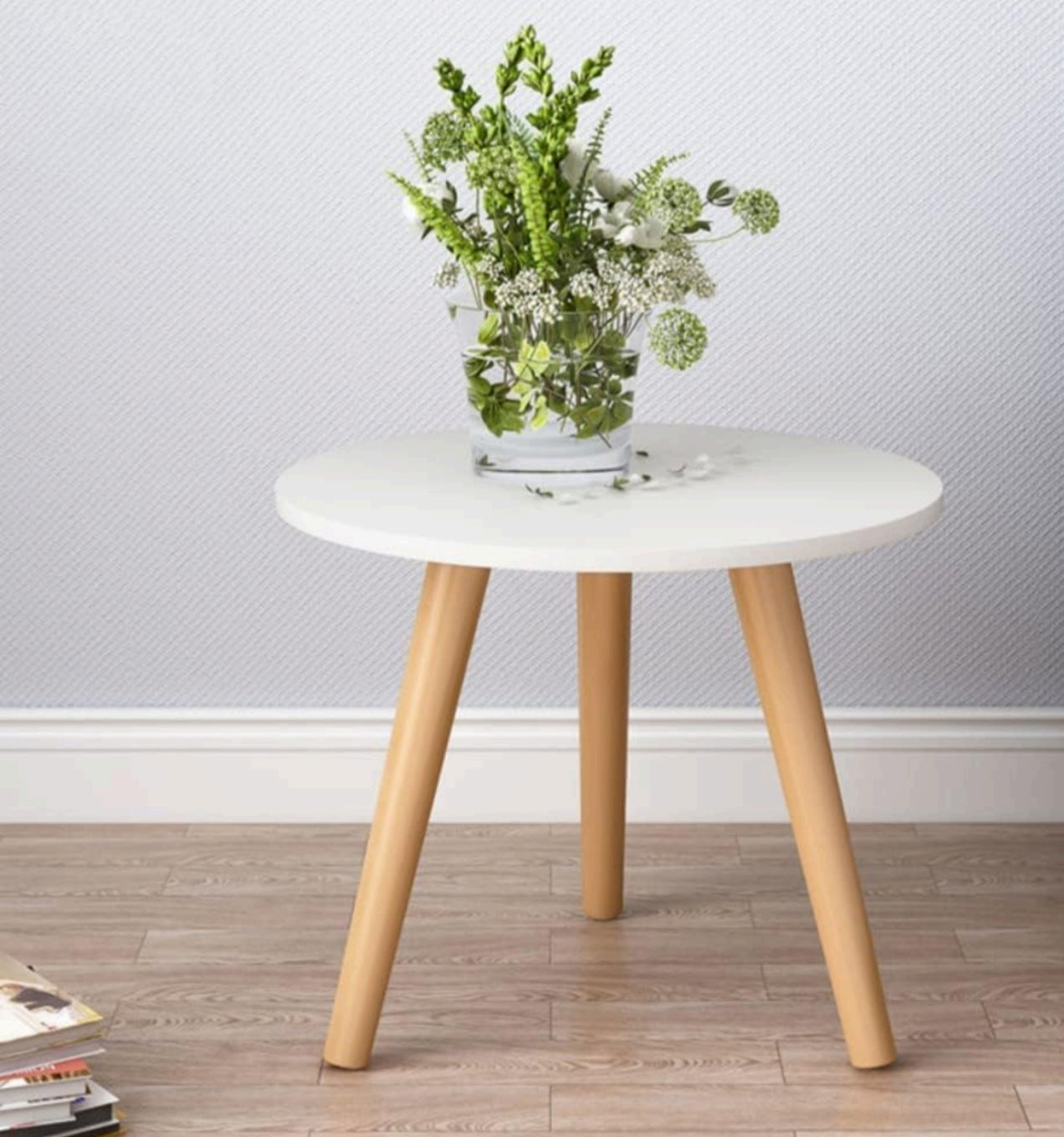The Orbit Round Side Table - Minimalist Tripod Stand